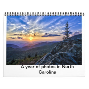 Ein Jahr von Bildern vom North Carolina Kalender