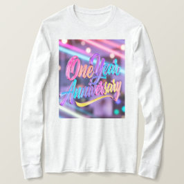 Ein-Jahres-Jubiläums-Top mit langen Ärmeln T-Shirt