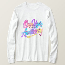 Ein-Jahres-Jubiläums-Top mit langen Ärmeln T-Shirt