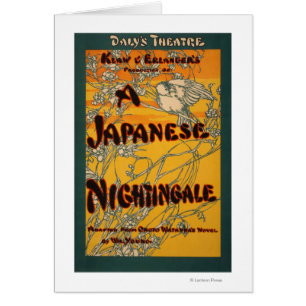 Ein japanische Nachtigall-Theaterspiel-Plakat