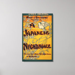 Ein japanische Nachtigall-Theaterspiel-Plakat Leinwanddruck