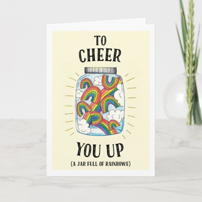 Ein Jar Regenbogen, um Sie auf Regenbogenkarten zu Karte (Vorderseite)