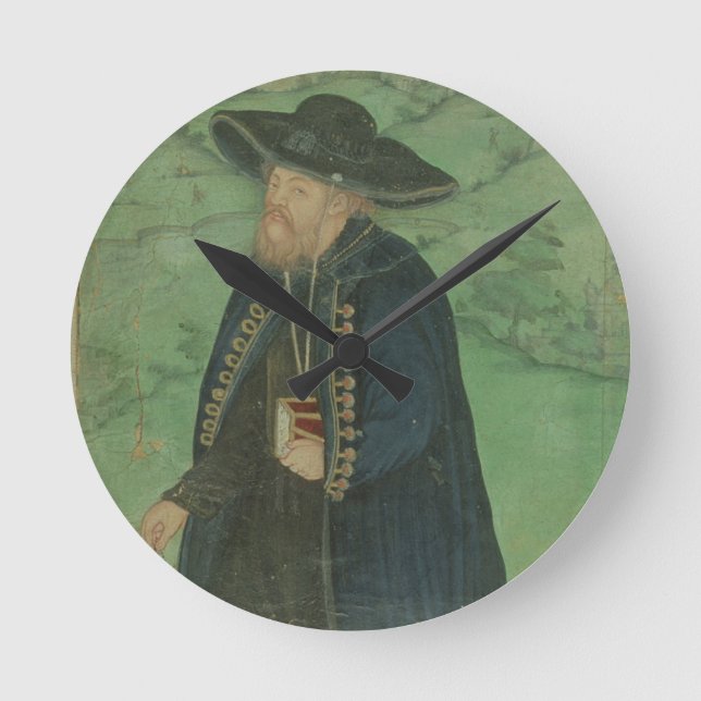 Ein Jesuitpriester, eingeschrieben auf Perser: Runde Wanduhr (Vorderseite)