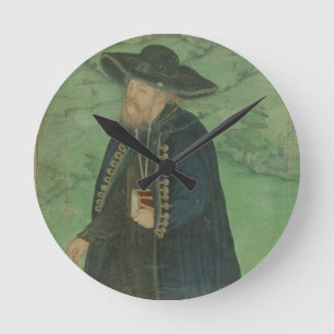 Ein Jesuitpriester, eingeschrieben auf Perser: Runde Wanduhr