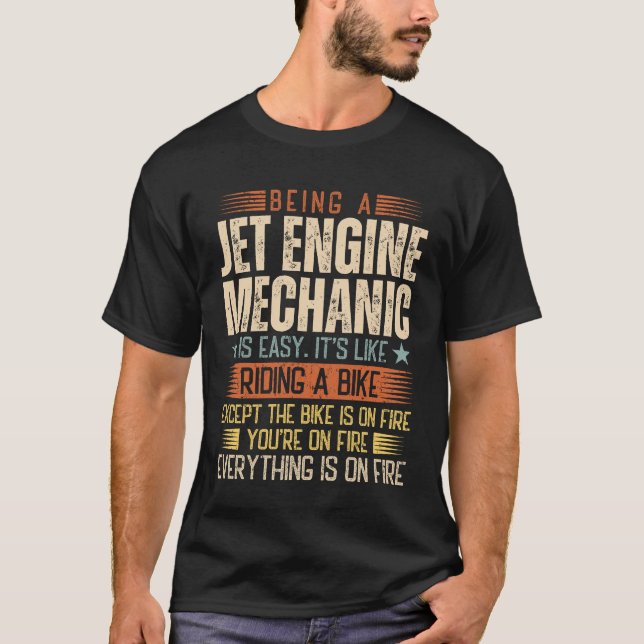 Ein Jet-Motor zu sein ist einfach T-Shirt (Vorderseite)