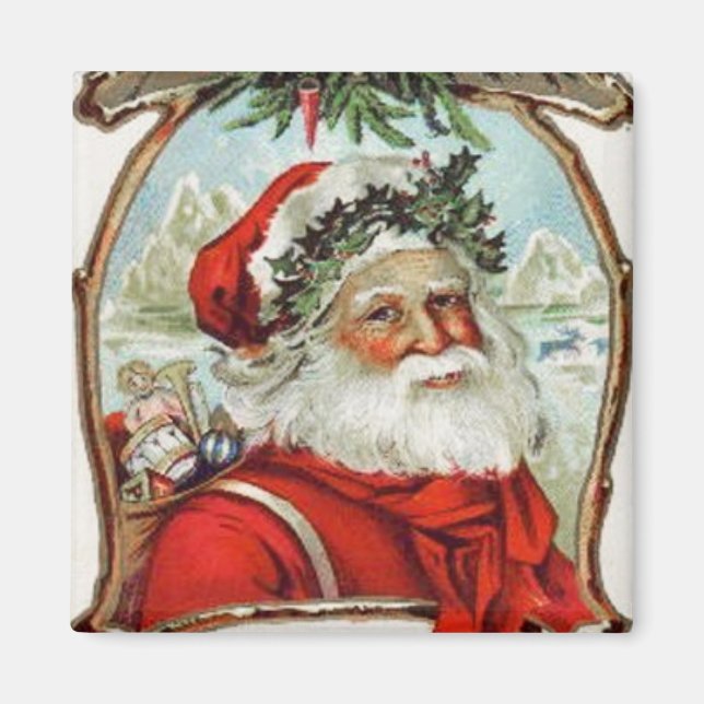 Ein jolly Christmas Vintag Magnet (Vorne)