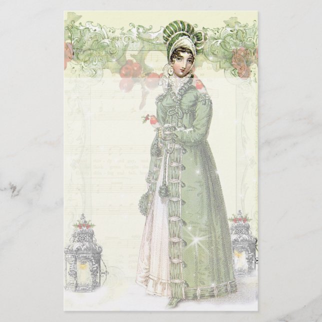 Ein Joyous Weihnachten - Jane Austen inspirierte Briefpapier (Vorderseite)