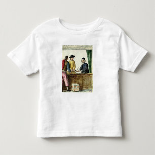 Ein jüdischer Ladenbesitzer mit zwei Kunden Kleinkind T-shirt
