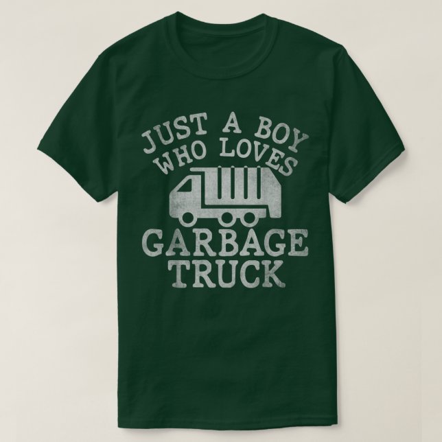 Ein Junge, der Lieben Müll LKW Kleinkinder Tr T-Shirt (Design vorne)