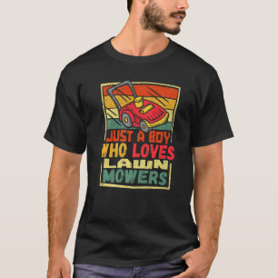 Ein Junge, der Lieben Rasenmäher Rasenmäher Re Mow T-Shirt