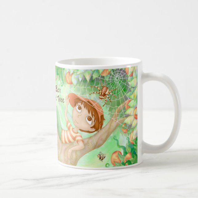 Ein Junge in einem Baum - Baum-Jungen-Tasse Kaffeetasse (Rechts)
