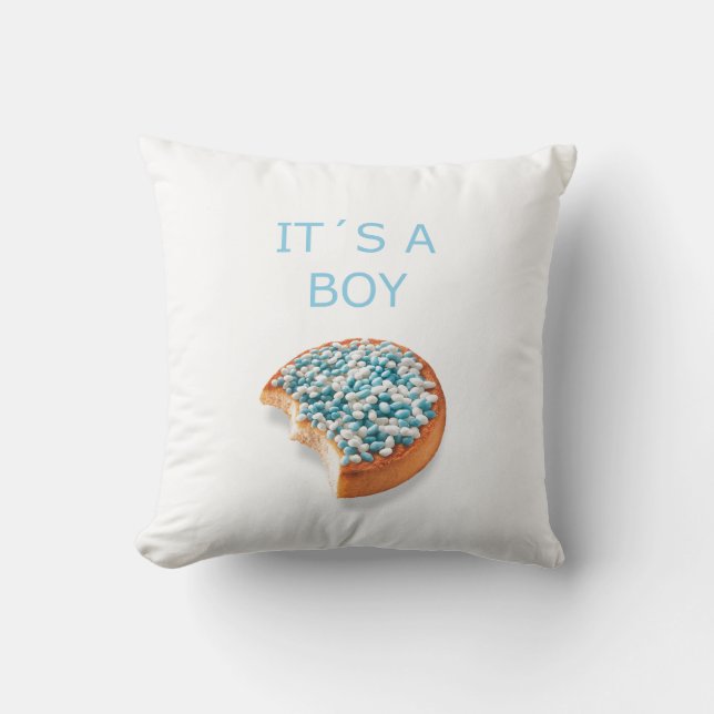 Ein Junge ist geboren Kissen (Vorderseite)