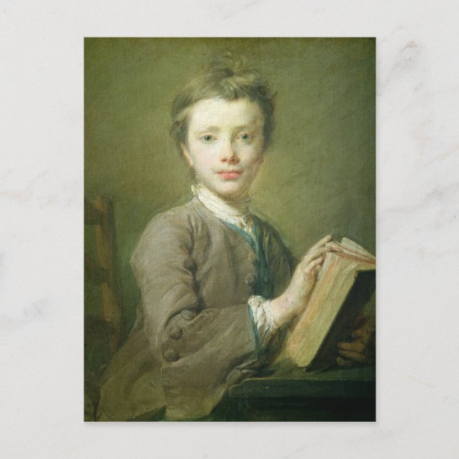Ein Junge mit einem Buch, c.1740 Postkarte (Vorderseite)