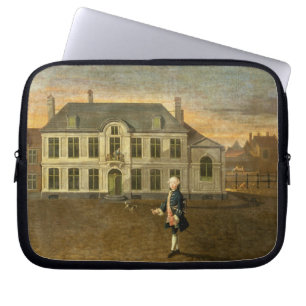 Ein junger Adlig stehend vor einer Villa (sehen Laptopschutzhülle