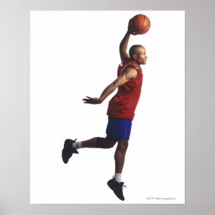 ein junger erwachsener MannesBasketball-Spieler Poster