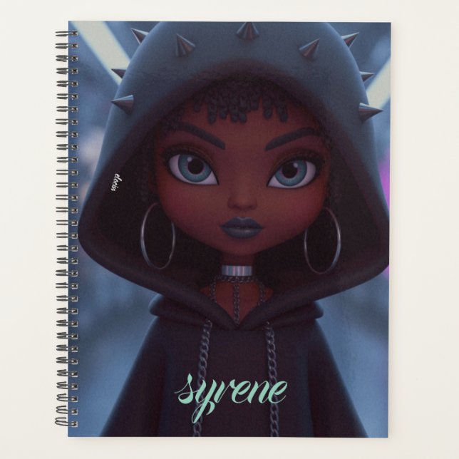 Ein junger Mädchen täglicher Abenteuerplaner Planer (Vorderseite)