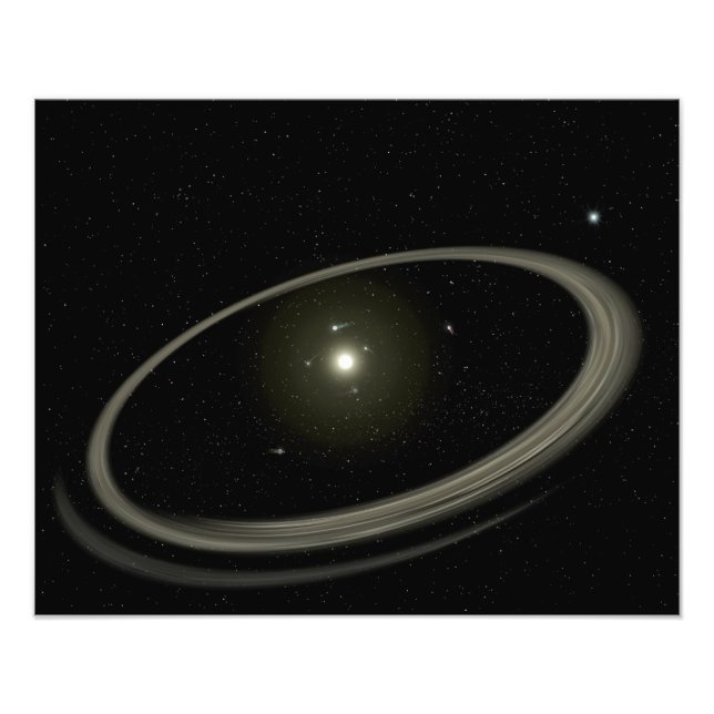 Ein junger Stern, umgeben von großen Planeten Fotodruck (Vorne)
