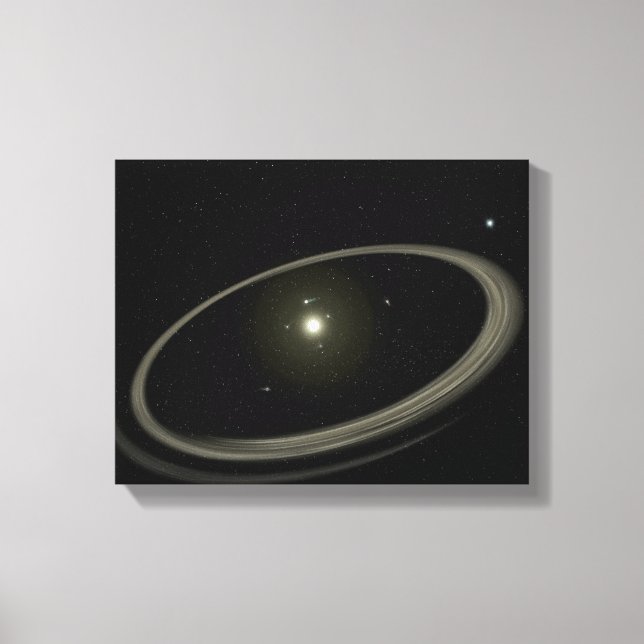 Ein junger Stern, umgeben von großen Planeten Leinwanddruck (Vorderseite)