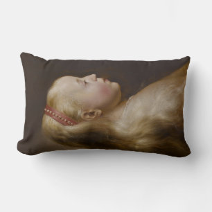 Ein junges Blonde Mädchen (von Jan Lievens) Lumbar Lendenkissen