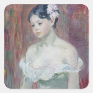 Ein junges Mädchen, 1893 Quadratischer Aufkleber