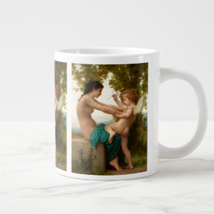 Ein junges Mädchen, das sich gegen Eros verteidigt Jumbo-Tasse