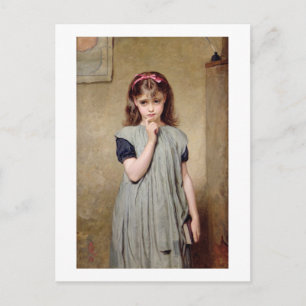 Ein junges Mädchen im Klassenzimmer, 1876 (Öl auf Postkarte