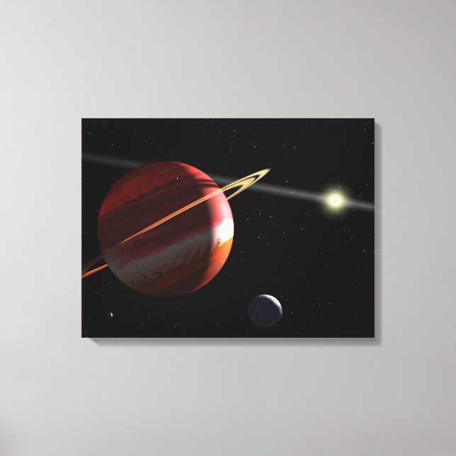Ein Jupiter-Massen-Planet, der den nahegelegenen S Leinwanddruck (Vorderseite)