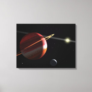 Ein Jupiter-Massen-Planet, der den nahegelegenen S Leinwanddruck
