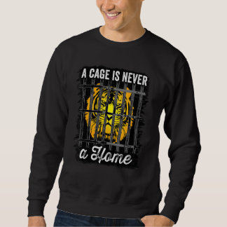 Ein Käfig ist nie eine Zuhause, die Tierkapseln vo Sweatshirt