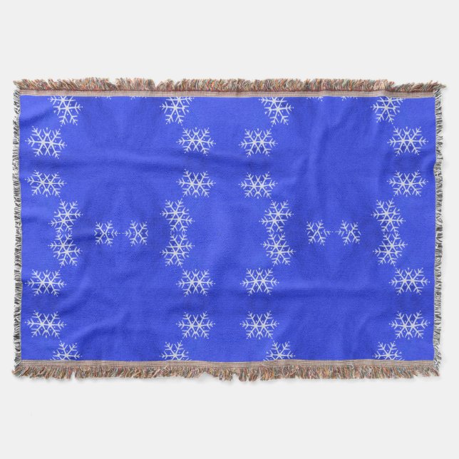 Ein Kaleidoskop aus Schneeflocken und Weihnachts-B Decke (Vorderseite)