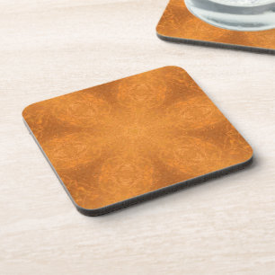 Ein Kaleidoskop eines Burnt Orange Star Getränkeuntersetzer