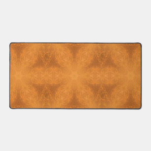 Ein Kaleidoskop eines Burnt Orange Star Schreibtischunterlage