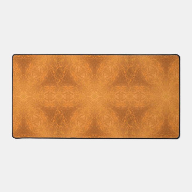 Ein Kaleidoskop eines Burnt Orange Star Schreibtischunterlage (Vorderseite)