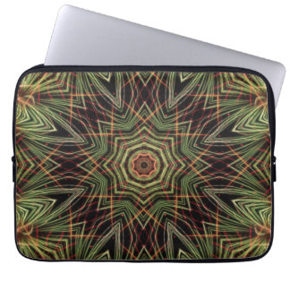 Ein Kaleidoskop eines grünen Laptop-Case 13 Zoll Laptopschutzhülle