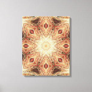 Ein Kaleidoskop von orangefarbenen, roten, gelben Leinwanddruck