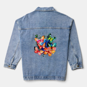 Ein Kaleidoskop von Schmetterlingen Jeansjacke