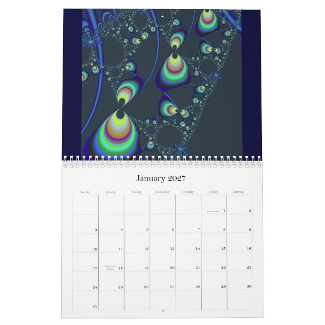 Ein Kalender von Fraktalen (Jan 2027)