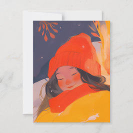 Ein kalter Winter Postkarte