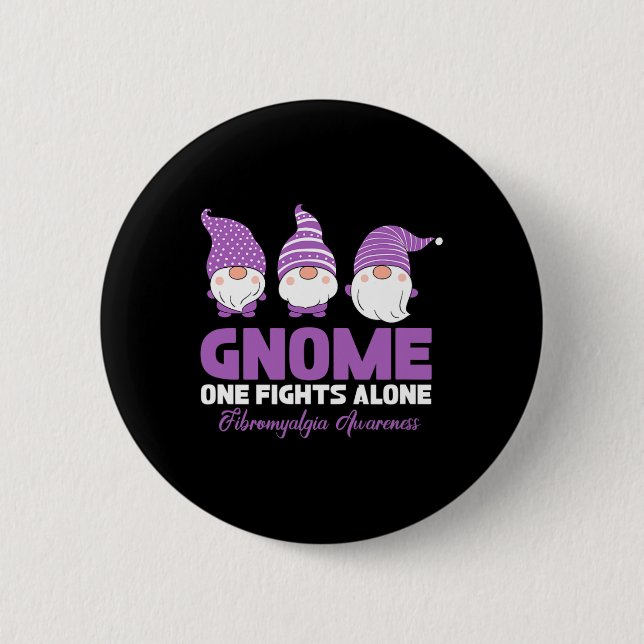 Ein Kampf allein Fibromyalgie Bewusstsein Fibro Kr Button (Vorderseite)