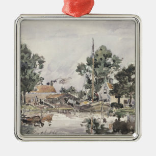 Ein Kanal in Den Haag, 1868 Ornament Aus Metall