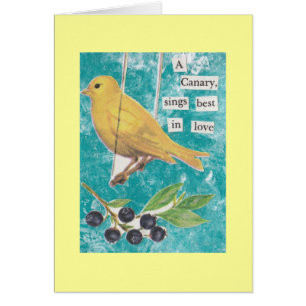 Ein Kanarienvogel, singt gut in der Liebe