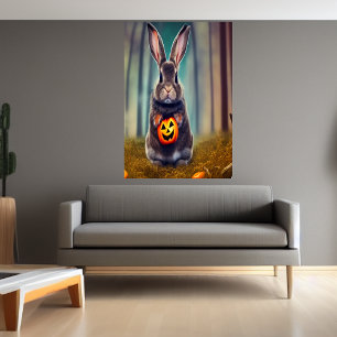Ein Kaninchen im Wald   AI Art Poster
