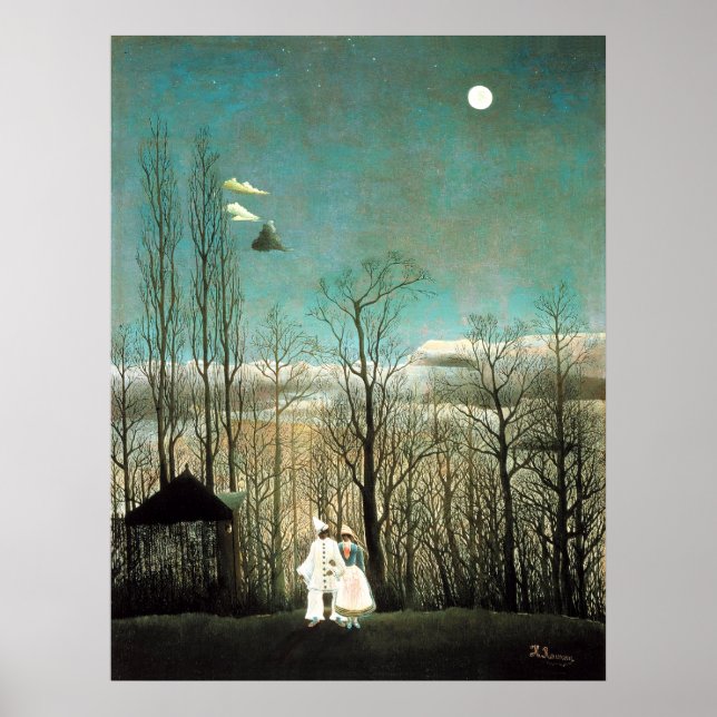 Ein Karneval-Abend, Henri Rousseau Poster (Vorne)