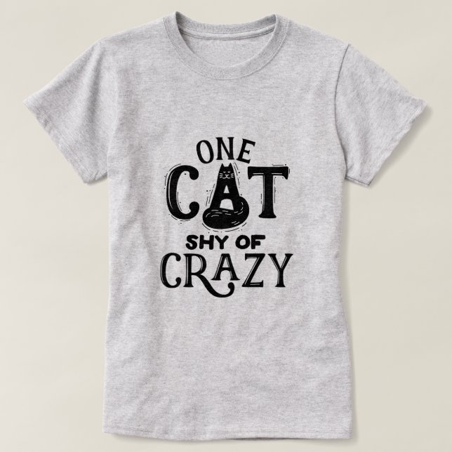 Ein Katzenschrei des verrückten T - Shirt (Design vorne)