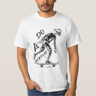 ein Kickflip machen:Klassischer T - Shirt