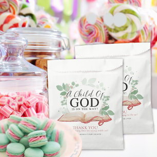 Ein Kind der Babydusche Gottes Geschenktütchen