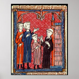 Ein Kind geholt zu einem Kloster von seinen Eltern Poster