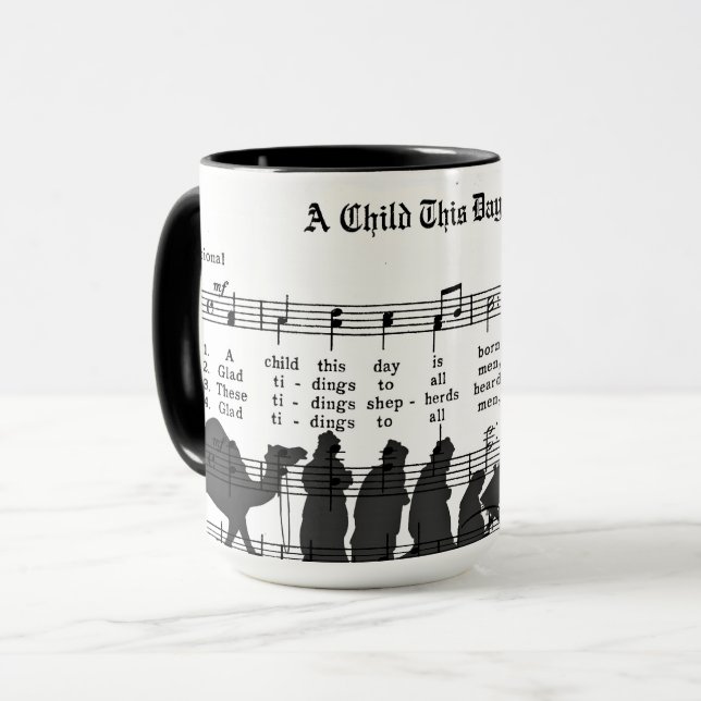 Ein Kind heute ist Geboren Tasse (Vorderseite Links)