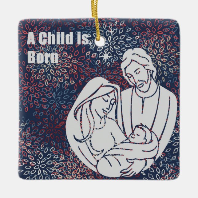 Ein Kind ist ein Geborenes Weihnachtsschmuck Relig (Vorderseite)