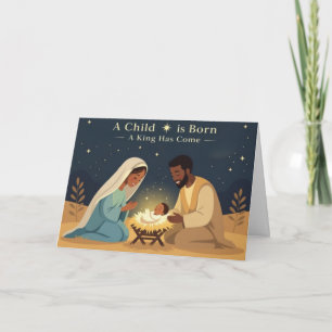 Ein Kind wird geboren Weihnachtskarte Feiertagskarte